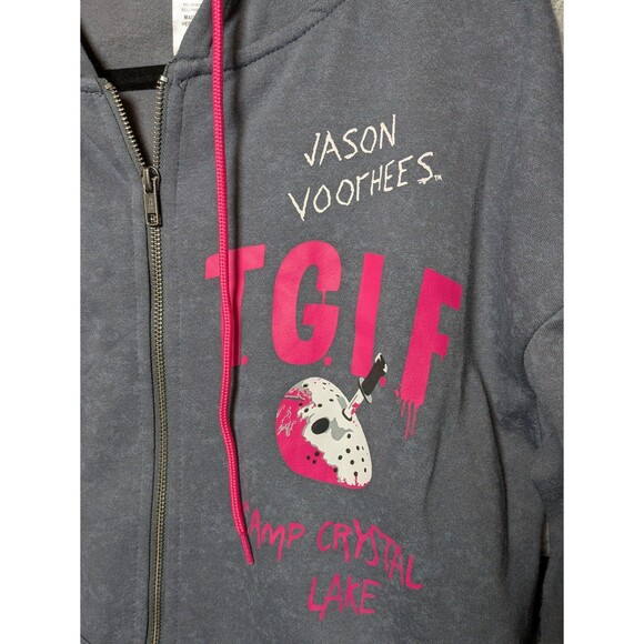 Friday the 13th Jason Vorhees Women’s XS Graphic Zip-Front Hoodie NWT - Picture 3 of 9